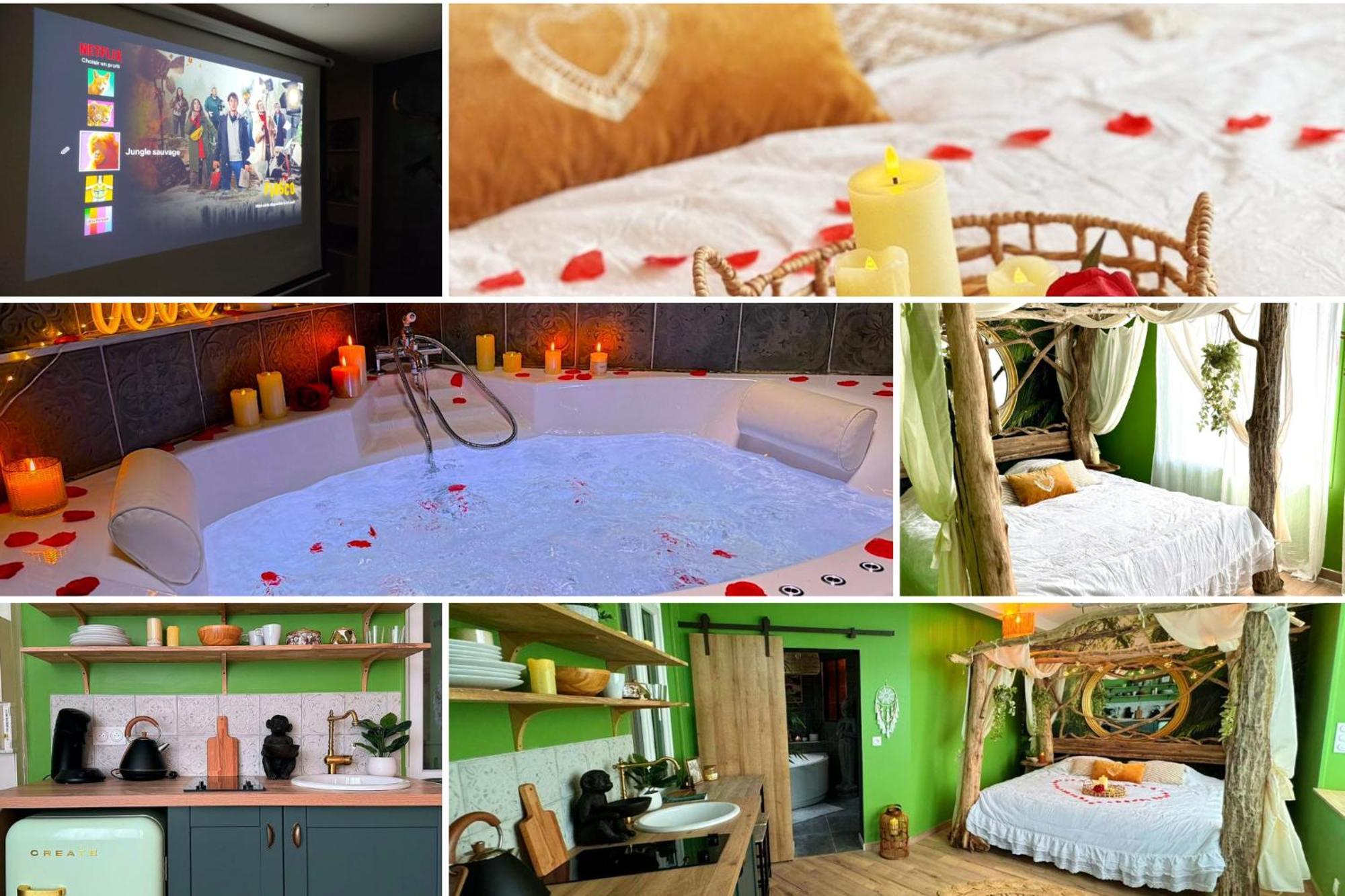 La Jungle Insolite, Spa, Ecran Cinema, Lit A Baldaquin King Size, Day Use, 10 Min Centre Amiens Eksteriør bilde